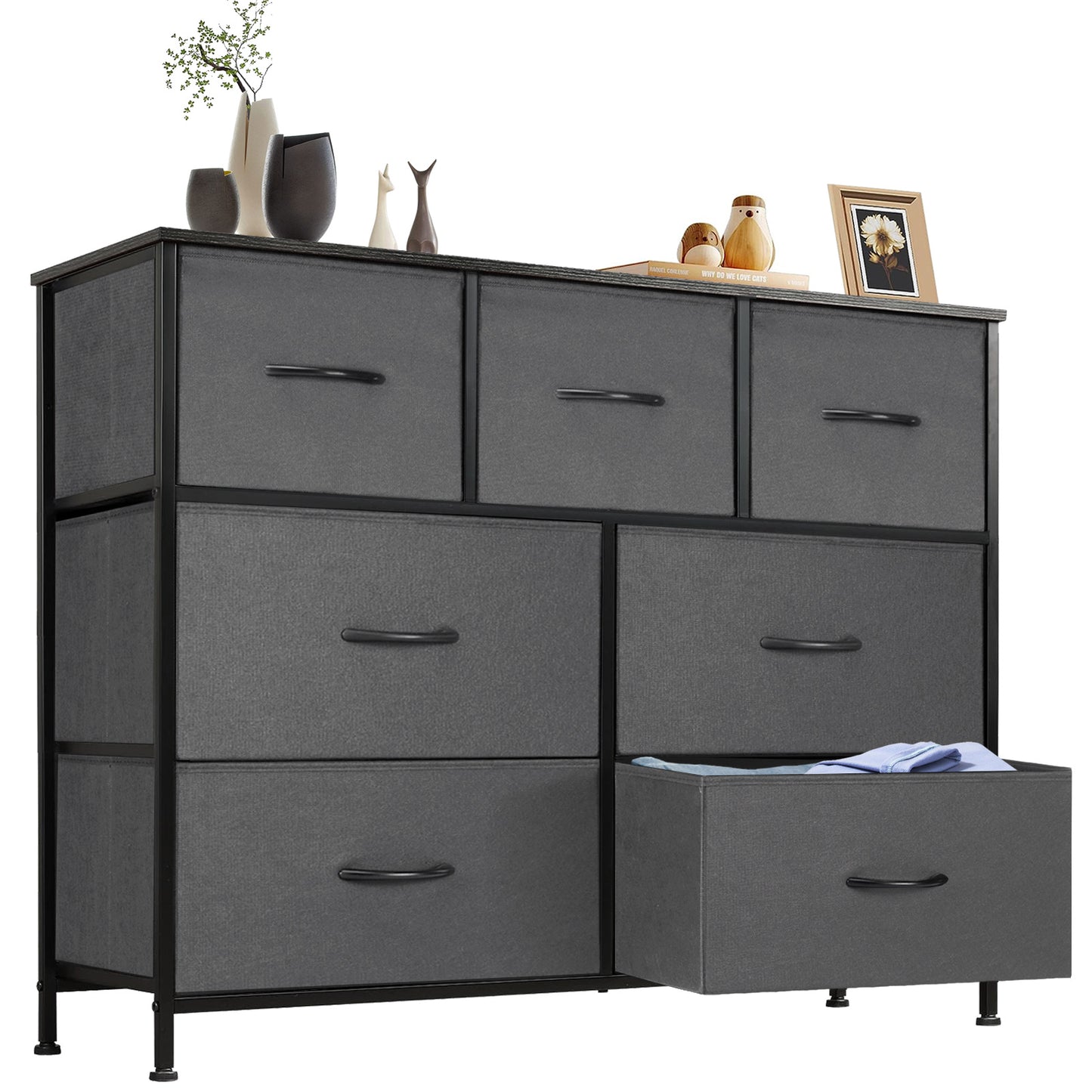 Tall Multi-Drawer Fabric Storage Tower | Elegant Home Organizer