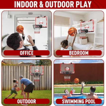 LED Door Basketball Hoop for Kids – Indoor Fun with Electronic Scoreboard & Sound Effects | Top Trending