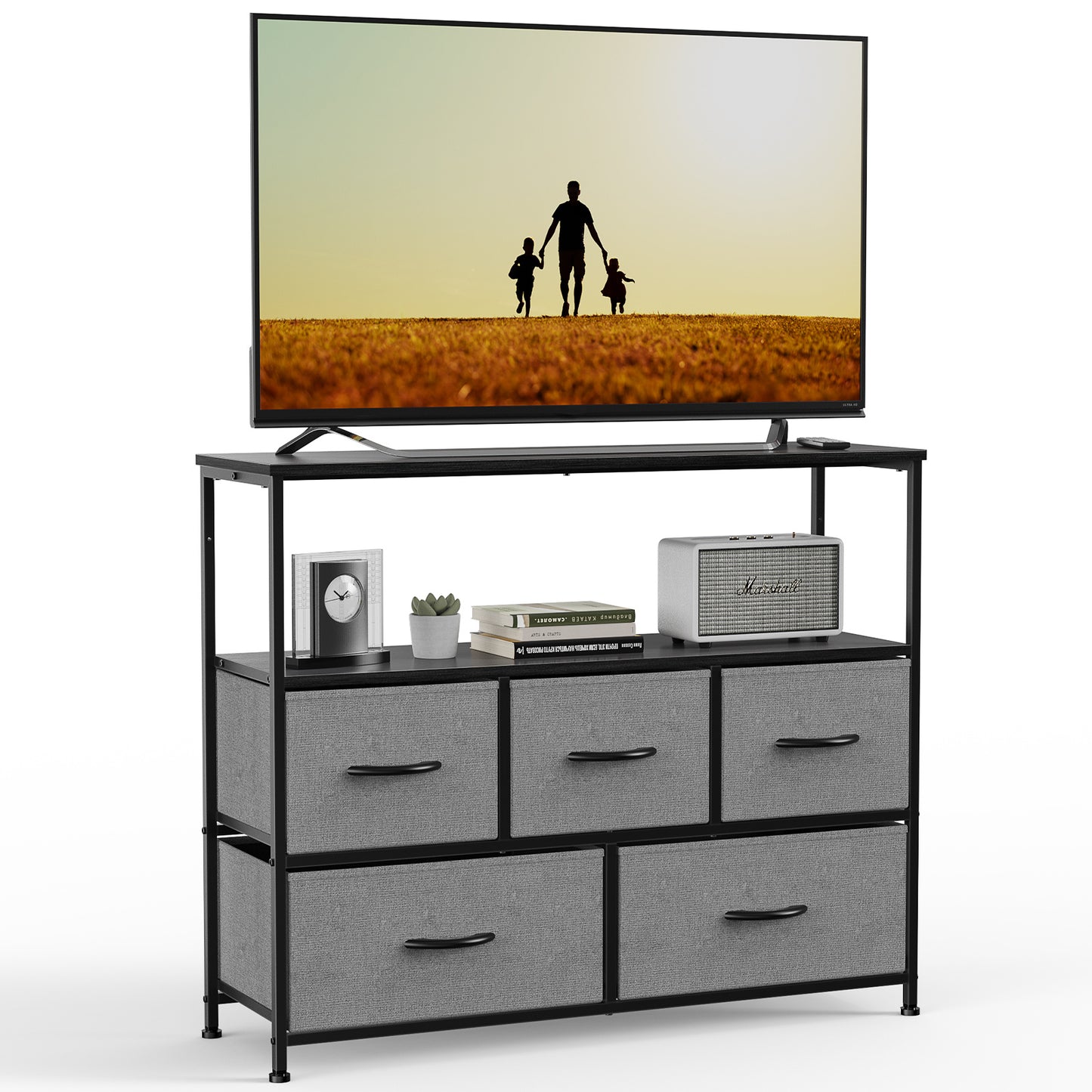 Tall Multi-Drawer Fabric Storage Tower | Elegant Home Organizer
