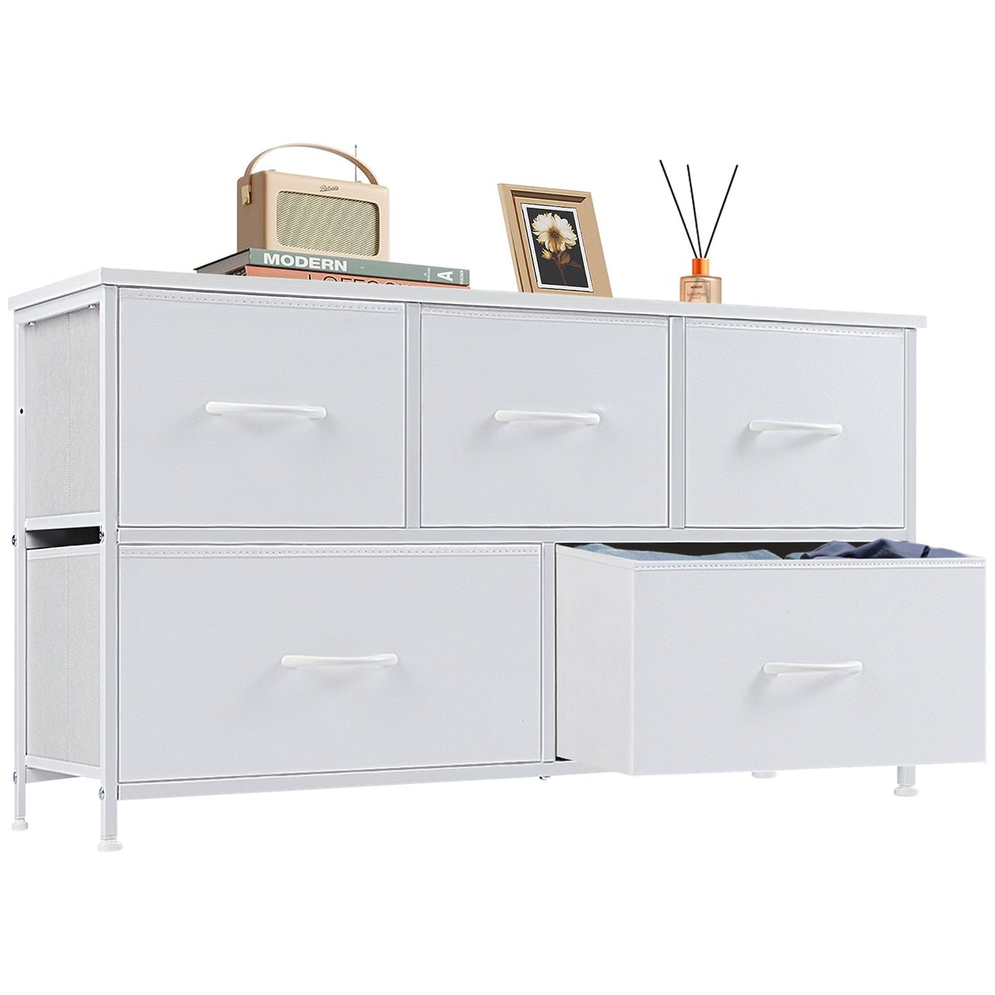 Tall Multi-Drawer Fabric Storage Tower | Elegant Home Organizer