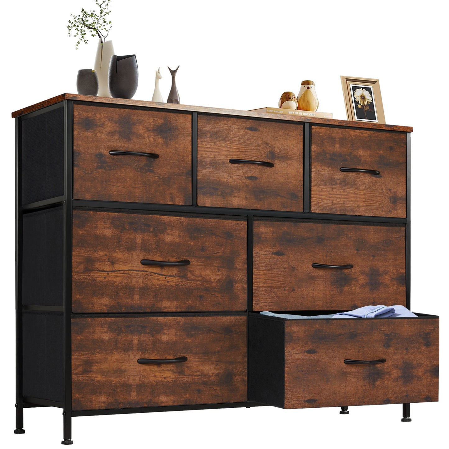 Tall Multi-Drawer Fabric Storage Tower | Elegant Home Organizer