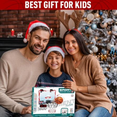 LED Door Basketball Hoop for Kids – Indoor Fun with Electronic Scoreboard & Sound Effects | Top Trending