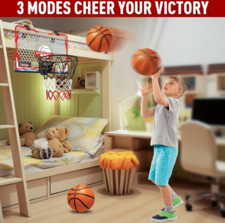LED Door Basketball Hoop for Kids – Indoor Fun with Electronic Scoreboard & Sound Effects | Top Trending