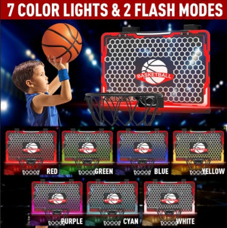 LED Door Basketball Hoop for Kids – Indoor Fun with Electronic Scoreboard & Sound Effects | Top Trending