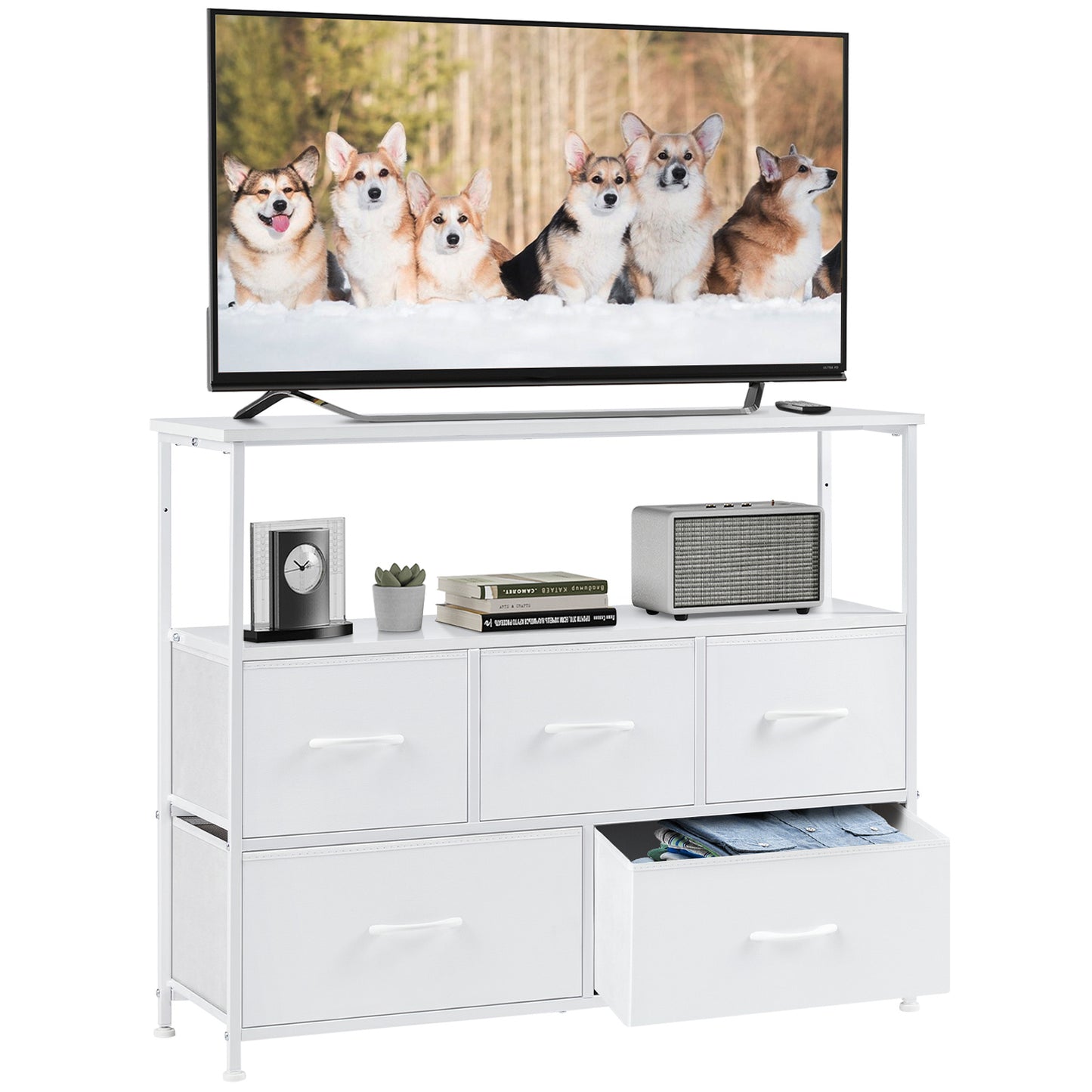 Tall Multi-Drawer Fabric Storage Tower | Elegant Home Organizer