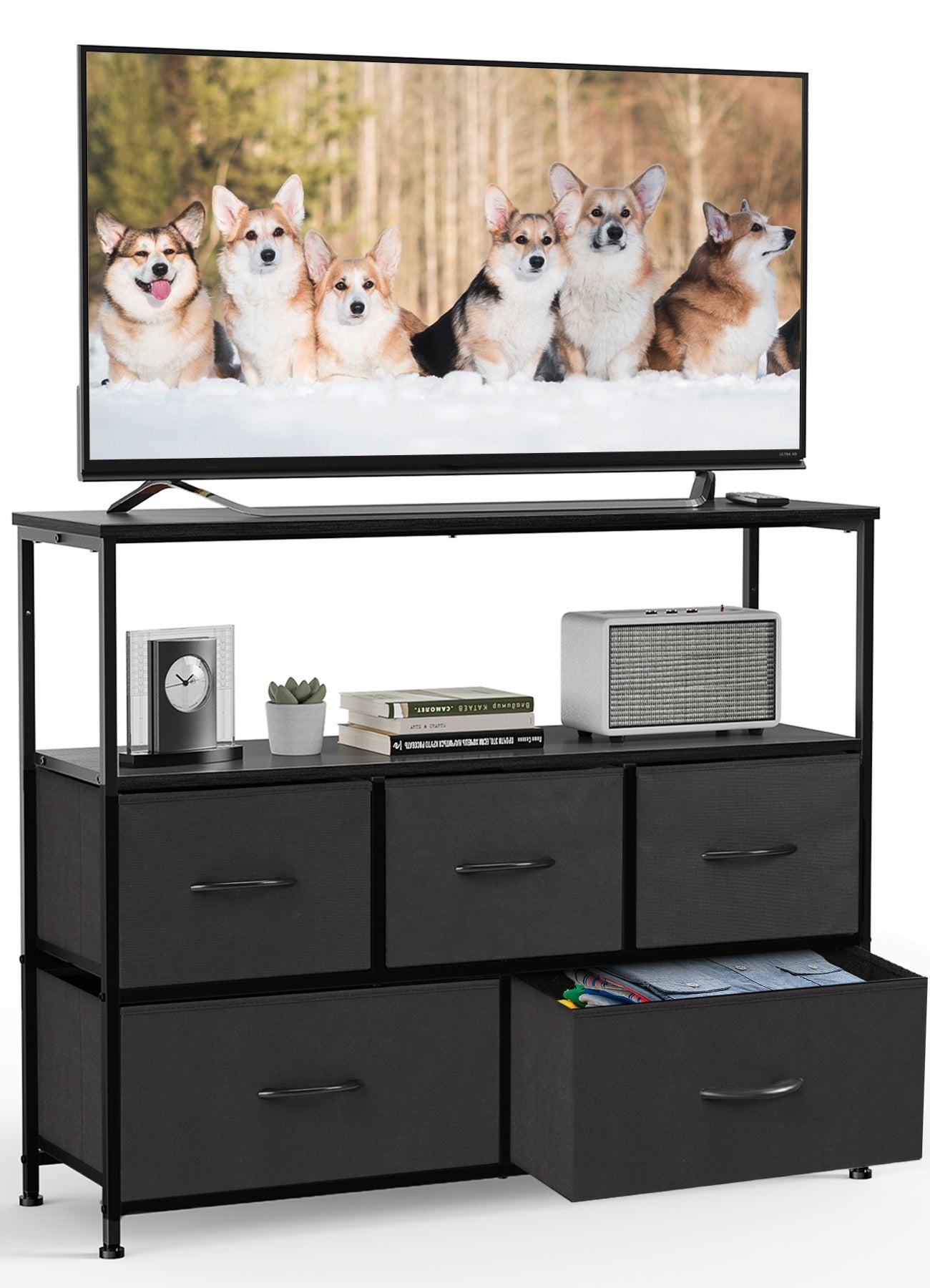 Tall Multi-Drawer Fabric Storage Tower | Elegant Home Organizer
